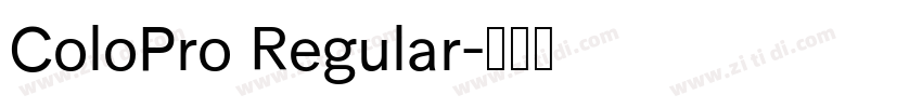 ColoPro Regular字体转换